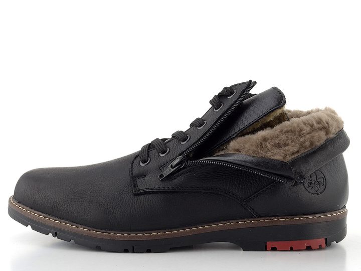 Rieker pánský kotník se zipem černý 10503-00