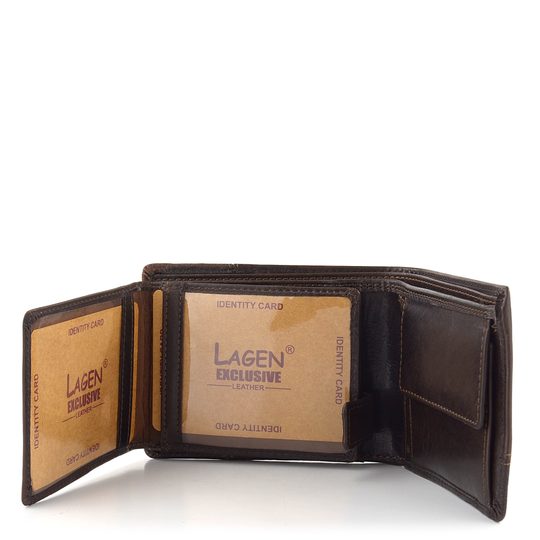 Lagen peňaženka kombinovaná hnedá 2108/T