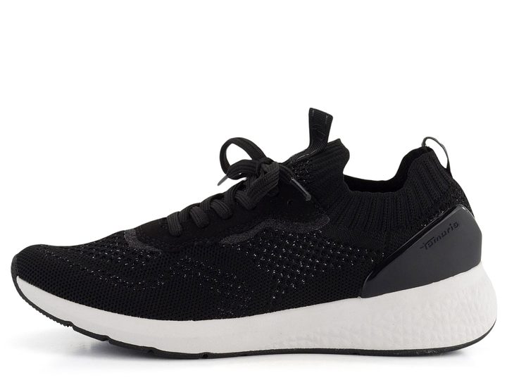 Tamaris tenisky ve sportovním stylu Black Metallic 1-23714-42
