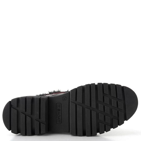 TT.BAGATT kožený kotník na platformě vínový D31-AUJ31-1069