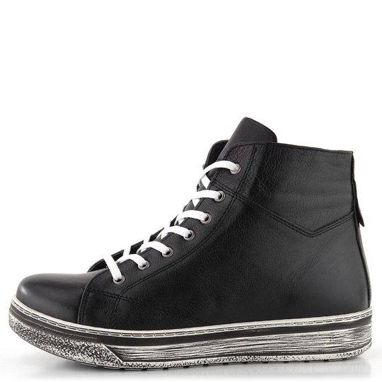 Looke čierna kožená členková obuv Joie L0641-40