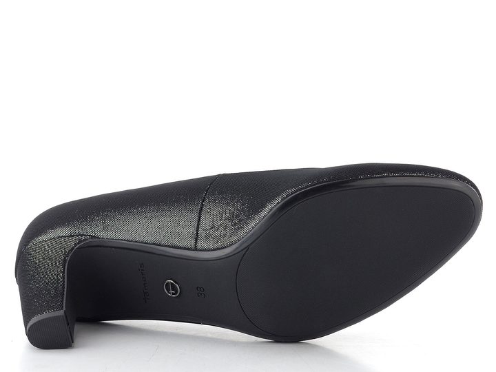 Tamaris třpytivé lodičky pewter glam 1-22418-41