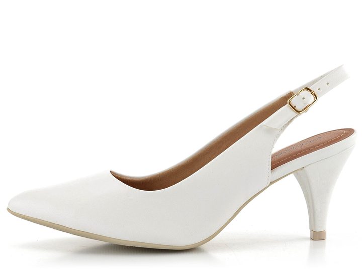 Piccadilly elegantní lodičky s volnou patou bílé 745045-183