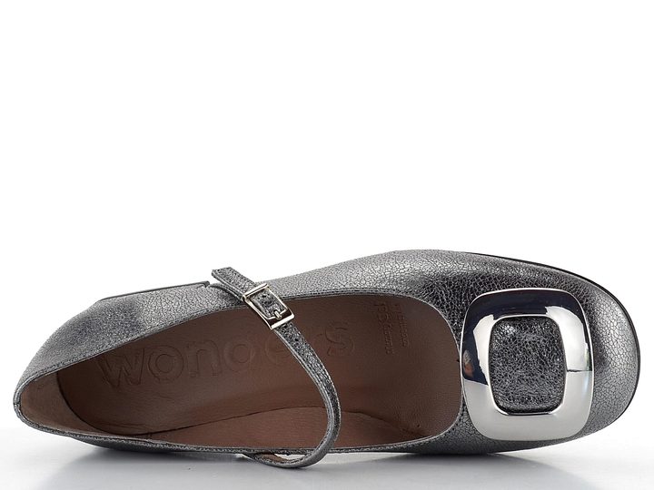 Wonders lodičky se širokým podpatkem a nártovým páskem Plomo D-1211