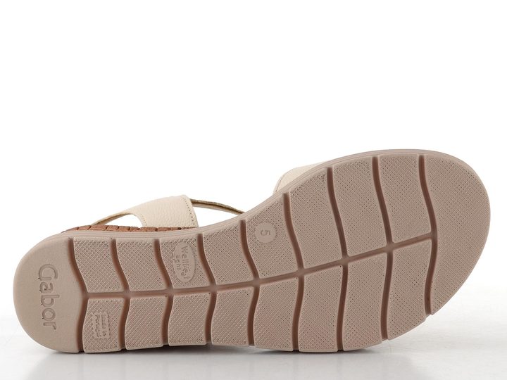 Gabor sandály na klínu creme 82.700.52