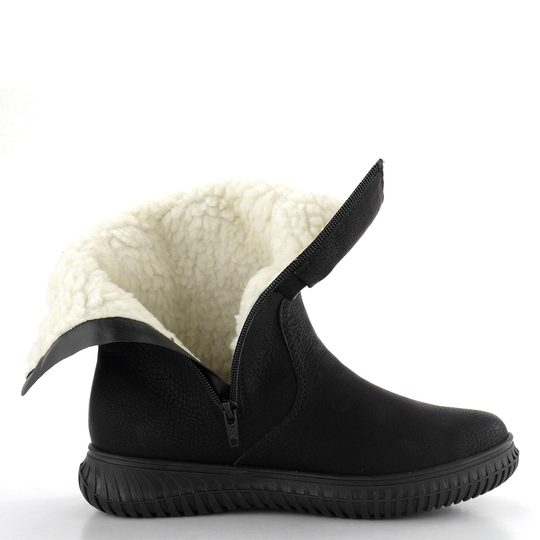 Rieker riasená členková obuv čierna 74283-00