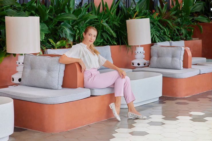 Remonte baleríny s potlačou béžové D0K04-60