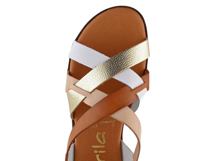 Marila sandály na klínku Betiana Combi Blanco 3