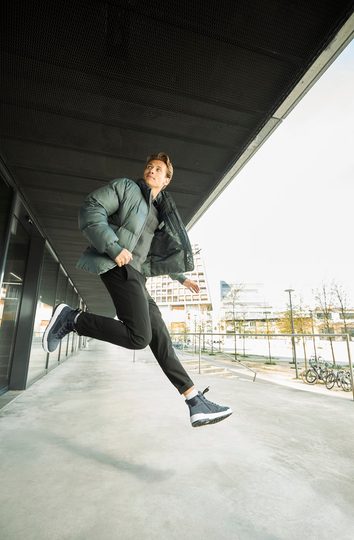 Rieker Revolution členková obuv s membránou temne šedá U0069-45