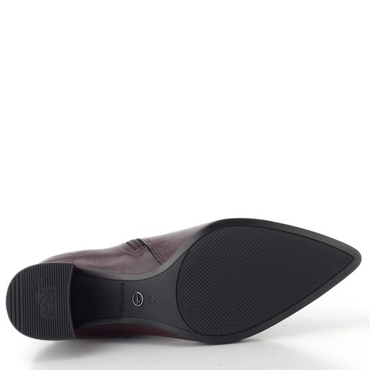 Tamaris elegantní kotník na podpatku merlot 1-25023-47