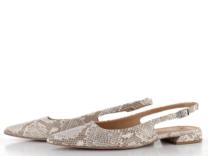 Högl hadinkové baleríny s volnou patou Taupe Multi  9-101907