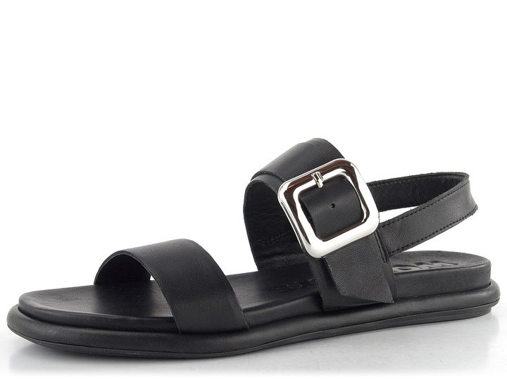 Wonders kožené páskové sandály Negro BT-8903