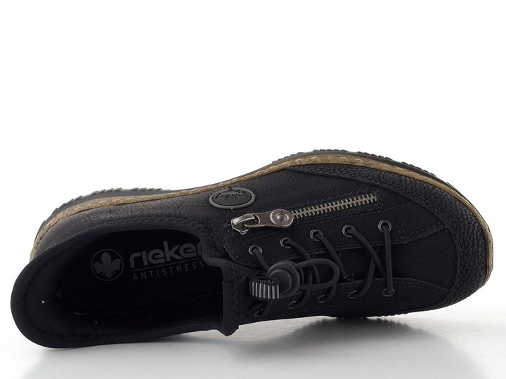 Rieker prozouvací polobotky černé N3267-01