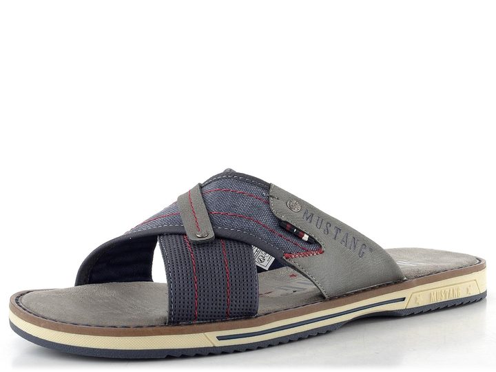 Mustang pánské pantofle s kříženými pásky navy 26M0101001