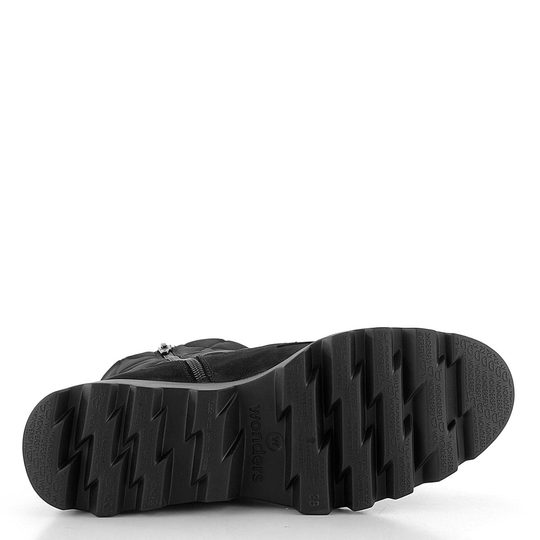 Wonders šněrovací kotník na klínku Negro G-7004