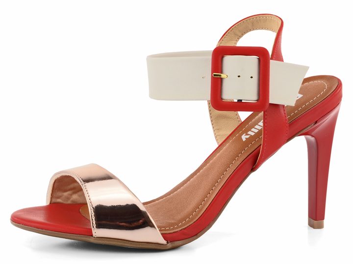 Piccadilly sandály kombinované červené 727012