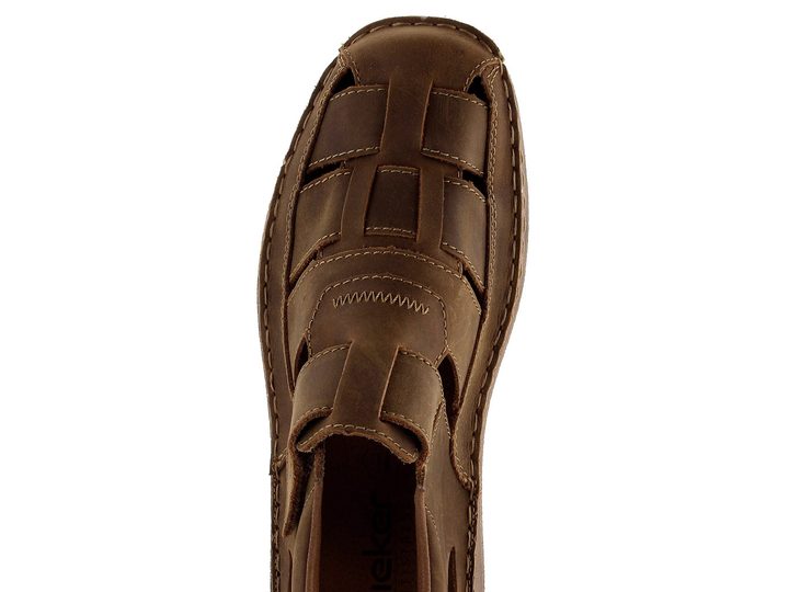 Rieker hnědé vzdušné polobotky s páskem na suchý zip 03078-25