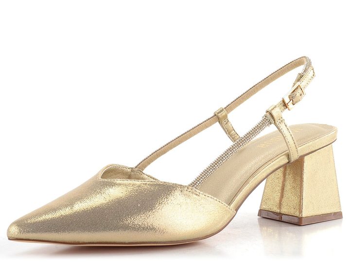 Menbur společenské lodičky s volnou patou Oro/Gold 25672