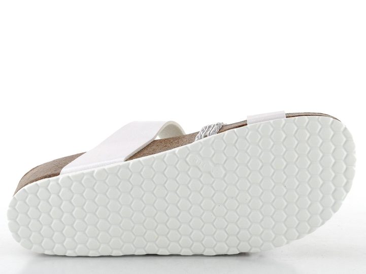 BIO Life fuzbetové pantofle na klínku perleťové bílé 2682.5 Greta/872