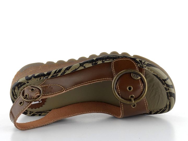 Fly London sandále hnedé Tram Camel P500723002