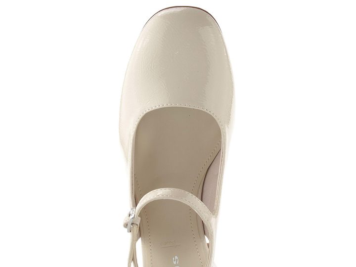 Tamaris lodičky s nártovým páskem a volnou patou ivory 1-29601-46