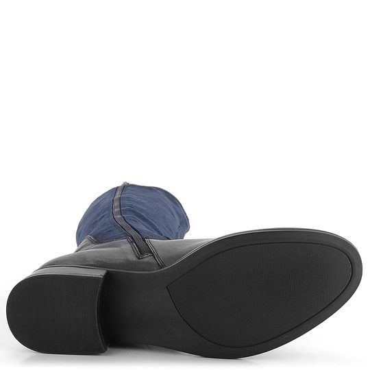 Caprice temně modré kozačky Ocean Comb 9-25514-41