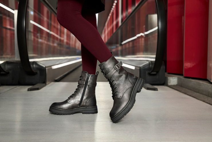 Rieker šněrovací kotník altsilber 93024-90