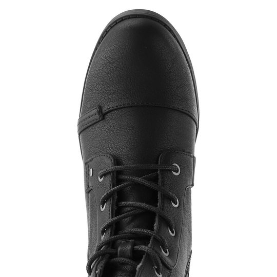 Mustang šněrovací kotník se zipem black 15M0062011