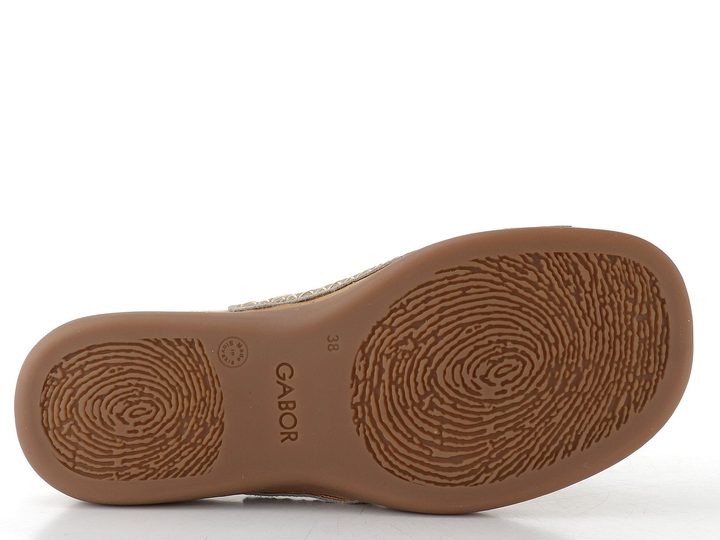 Gabor metalické béžové pantofle žabky 83.700.62