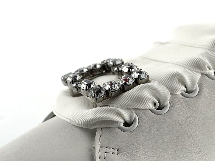 Geox poltopánky na platforme Spherica EC4.1 White/Silver D35TCA085Y2C0007