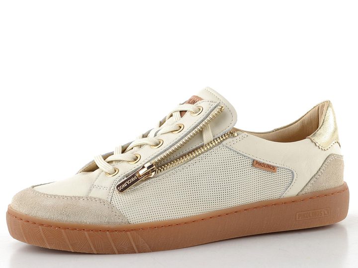 Pikolinos polobotky se zipem Lanzarote off white W7B-6737C2