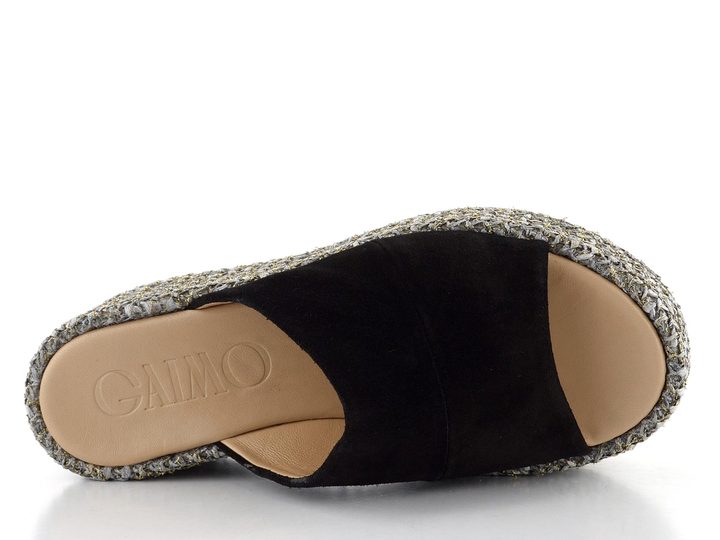 Gaimo pantofle na platformě Ofelia pesca baby negro