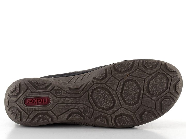 Rieker šněrovací kotník se zipem černý 52514-00