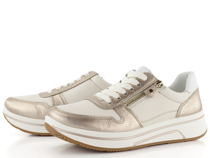 Ara širšie tenisky Sapporo Sand/Cream/Weiss 12-27540-07
