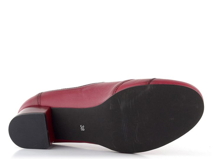 Barton červené polobotky na podpatku 1222