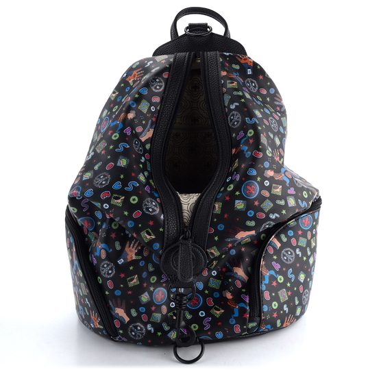 Rieker černý batoh s potiskem H1055-02