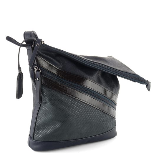 Rieker kabelka crossbody  so šikmým zipsom tmavo modrá H1113-14