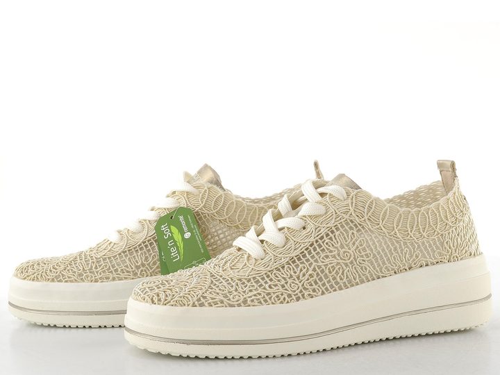 Remonte tenisky na platformě cotton/muschel D1C14-60