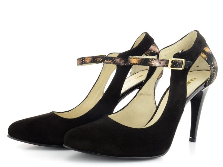 Barton lodičky čierne semišové