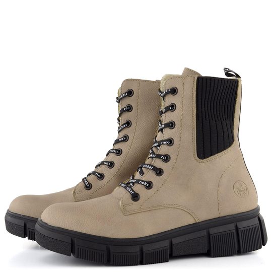 Rieker béžová šnurovacia členková obuv X3414-60