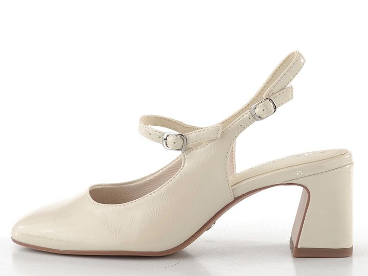 Tamaris lodičky s nártovým páskem a volnou patou ivory 1-29601-46