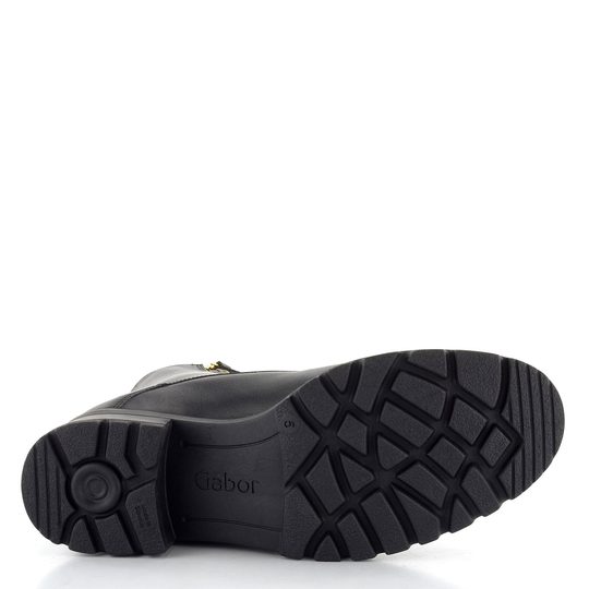 Gabor šnurovacia dámska členková obuv so zipsom čierna 52.785.67