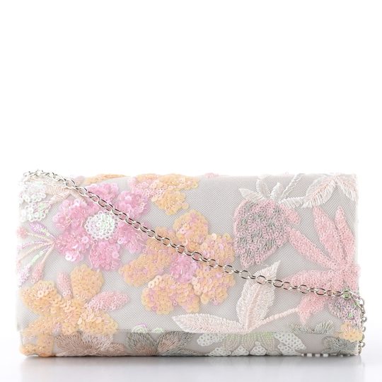 Bulaggi společenské psaníčko s flitry Flower cream BU32-26386