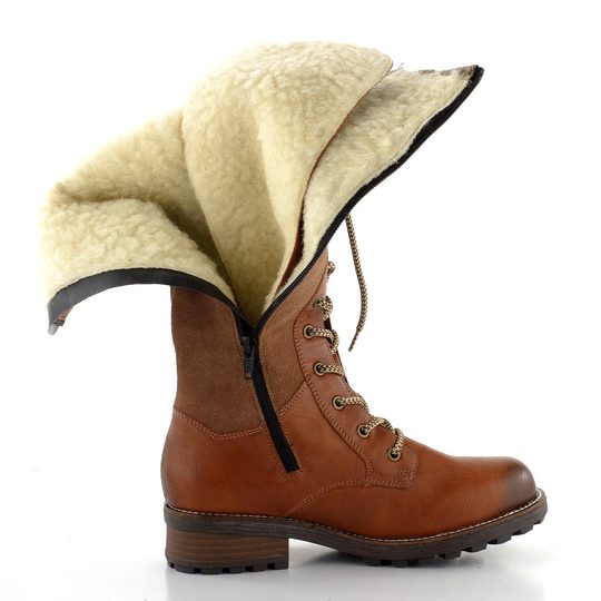 Rieker šnurovacie čižmy s membránou hnedé Z0442-24