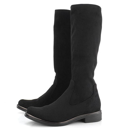 Caprice textilní kozačky Black Stretch 9-25512-41
