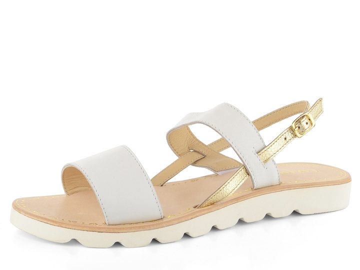 Lazamani dámské sandály bílé/zlaté
