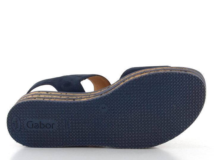 Gabor nubukové sandály na platformě modré 64.550.16