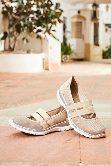 Rieker sportovnější baleríny s gumičkami béžové L3281-62