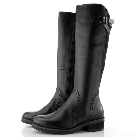 Caprice černé hladké kozačky 9-25691-41