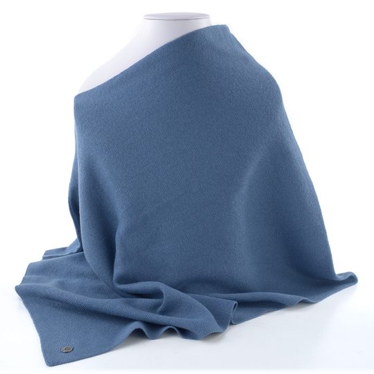 Fraas krátké jednobarevné pončo denim 667189-580